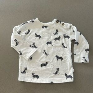FIRSTS Baby Boys' Australian Shepherd Print Long Sleeve Shirt Size 12M